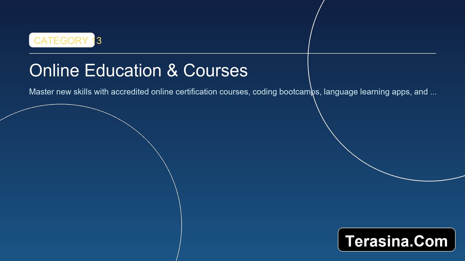 Online Education & Digital Courses on Terasina